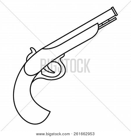 Gun Icon. Outline Illustration Of Gun Icon For Web