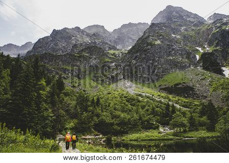 Path To Rysy Peak With Tourists, Morskie Oko, Tatra