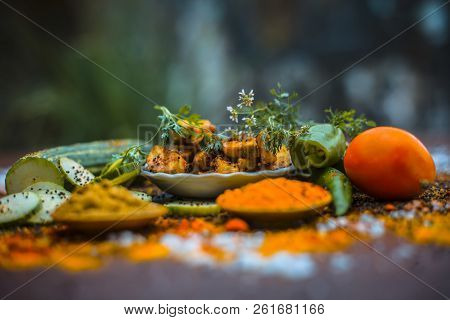 Close Up Of India's Or Asia's Popular Pickle I.e. Indian Pickling Cucumber Pickle Or Indian Styled C