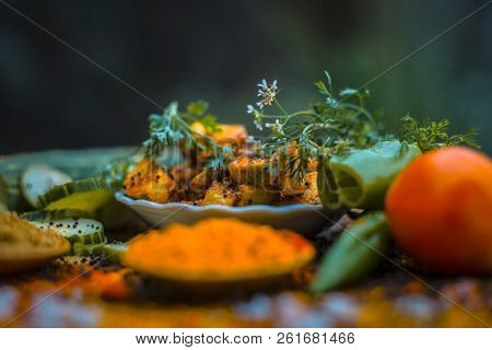 Close Up Of India's Or Asia's Popular Pickle I.e. Indian Pickling Cucumber Pickle Or Indian Styled C