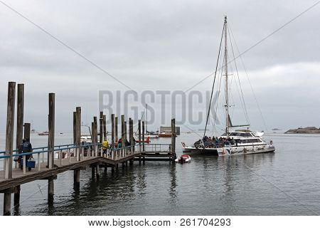 Walvis Bay, Namibia-november 10, 2017: Jetty On Atlantic Street In Walvis Bay, Namibia.