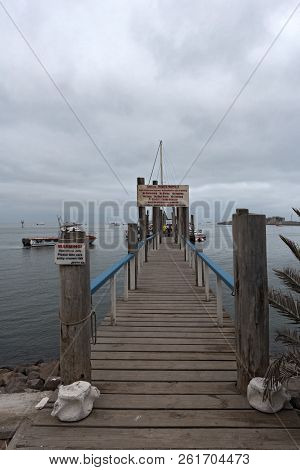 Walvis Bay, Namibia-november 10, 2017: Jetty On Atlantic Street In Walvis Bay, Namibia.