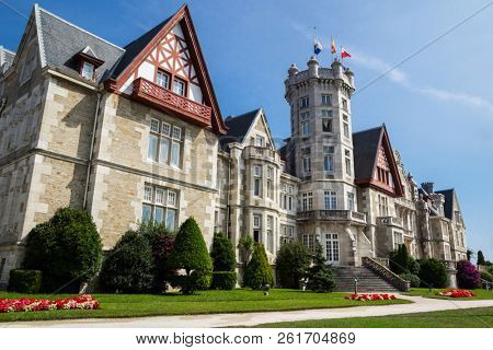 Magdalena Palace or Palacio de la Magdalena.  Santander city, Cantabria. Spain.