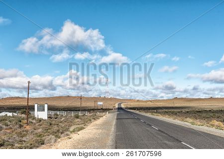Loxton, South Africa, August 7, 2018: Landscape On Road R63 Near Loxton In The Northern Cape Provinc