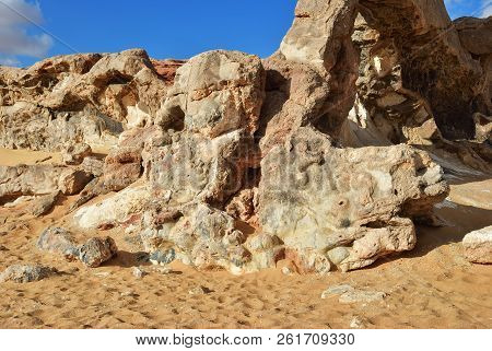 The Sahara Desert, Western White Desert, Gabel El Cristal, Cristal Mountain. Egypt. Africa. Natural 
