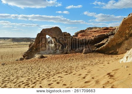 The Sahara Desert, Western White Desert, Gabel El Cristal, Cristal Mountain. Egypt. Africa. Natural 