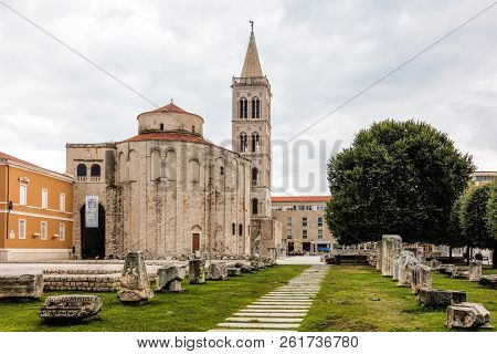 Church Of St Donatus In Zadar, Croatia, Built In The 9th Century. The Church Is An Example Of A Pre-