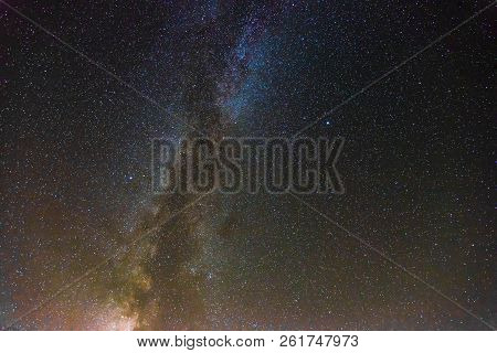 Fragment Of The Milky Way (via Lactea) , Night Sky Long Exposure Shot.