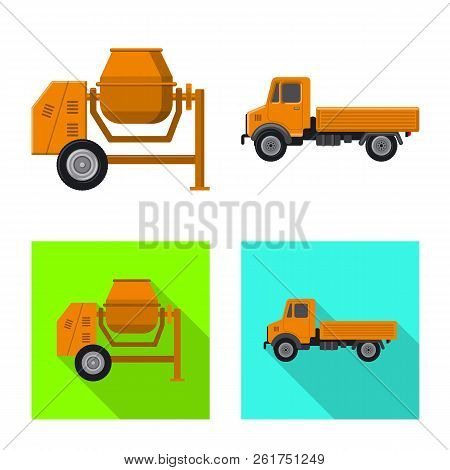 Vector Illustration Of Build And Construction Icon. Set Of Build And Machinery Stock Vector Illustra
