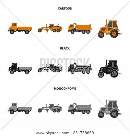 Vector Design Of Build And Construction Symbol. Collection Of Build And Machinery Vector Icon For St