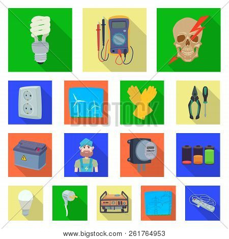 Vector Design Of Electricity And Electric Icon. Set Of Electricity And Energy Stock Vector Illustrat