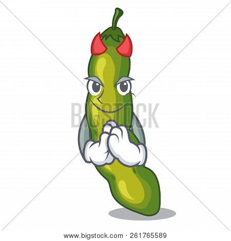 Devil Cartoon Fresh Green Beans For Cooking
