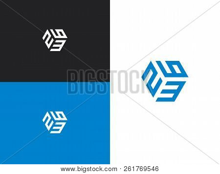 Combination Number, Stylish Vector Emblem For Design