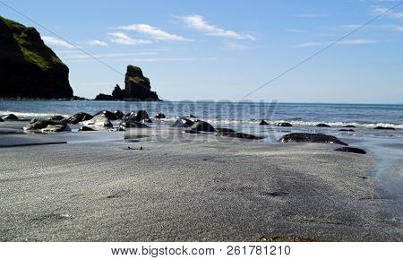 The  Talisker Beach Is Near The Village Of Carbost On The Isle Of Skye