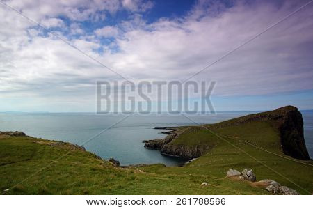 Neist Point Is A Small Peninsula On The Scottish Island Of Skye And Its Lighthouse Marks The Western