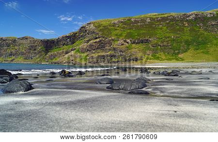 The  Talisker Beach Is Near The Village Of Carbost On The Isle Of Skye