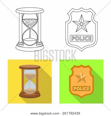 Vector Design Of Law And Lawyer Sign. Set Of Law And Justice Stock Vector Illustration.