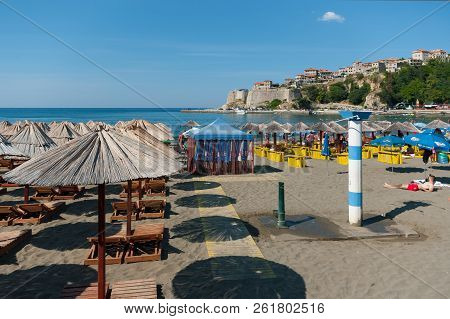 Ulcinj, Montenegro - September 12, 2018. Ulcinj A Historic Town Located On The Southern Coast Of Mon