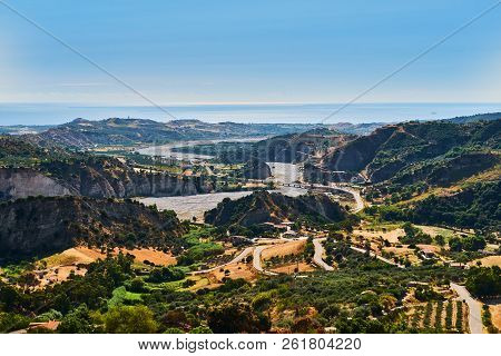 View On Road From Coast To Stilo - South Calabria
