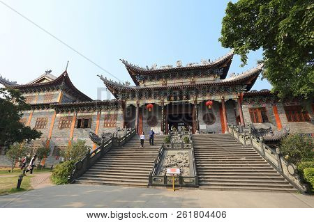 Shenzhen, China - March 28, 2016: Dapeng Dongshan Temple On March 28, 2016 In Shenzhen, China. It Is