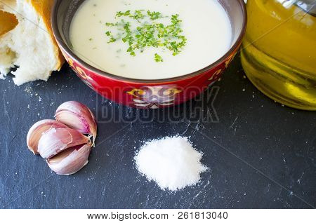 Ajoblanco O White Gazpacho, Popular Cold Soup From South Spain
