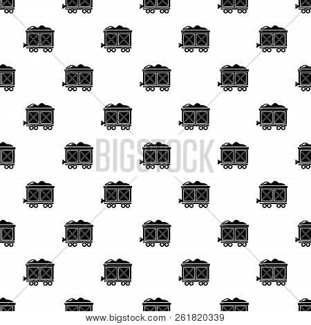 Railway Wagon Pattern Vector Seamless Repeating For Any Web Design