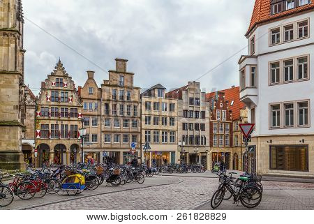 Prinzipalmarkt Is Historic Street With Buildings With Picturesque Pediments Attached To One Another 