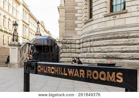 London. September 2018. A View Of The Churchill War Rooms In Westminster In London