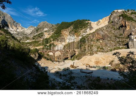 Marble Quarries (carrara White Marble) In The Apuan Alps (alpi Apuane). Tuscany, (toscana), Italy, E