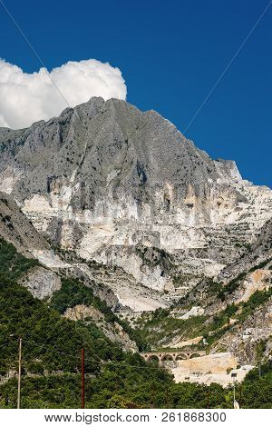 Marble Quarries (carrara White Marble) In The Apuan Alps (alpi Apuane). Tuscany, (toscana), Italy, E