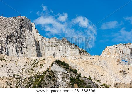 Marble Quarries (carrara White Marble) In The Apuan Alps (alpi Apuane). Tuscany, (toscana), Italy, E