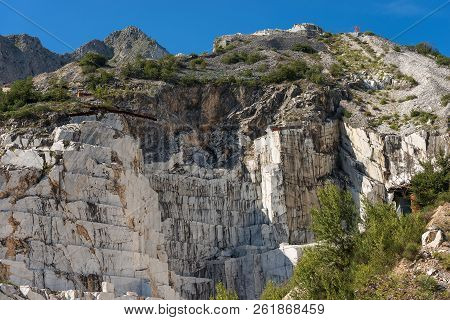 Marble Quarries (carrara White Marble) In The Apuan Alps (alpi Apuane). Tuscany, (toscana), Italy, E