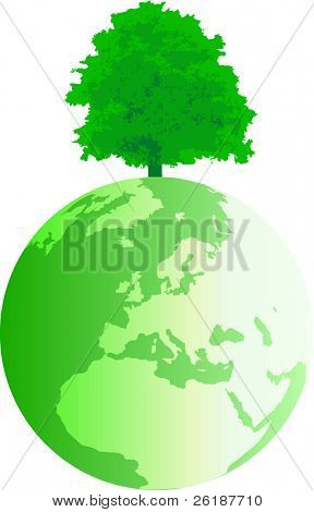 globe with tree 2