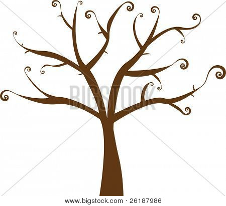 árbol floral vector hermosa