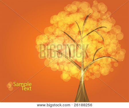 orange tree vector
