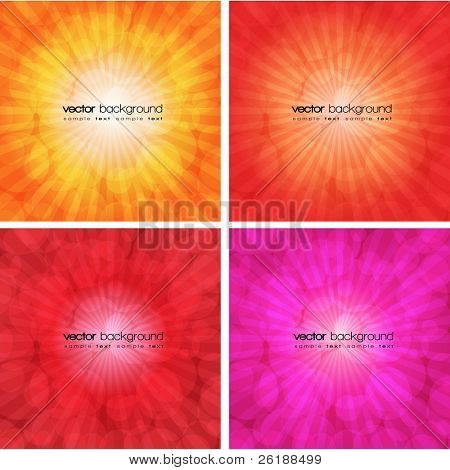 Conjunto de fondos abstractos - ilustración vectorial