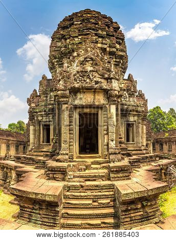 Panorama Of Banteay Samre Temple In Complex Angkor Wat In Siem Reap, Cambodia In A Summer Day
