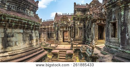 Panorama Of Banteay Samre Temple In Complex Angkor Wat In Siem Reap, Cambodia In A Summer Day