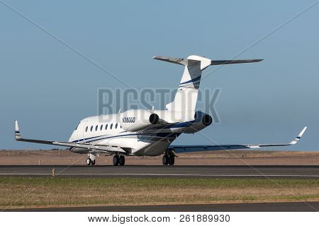 Avalon, Australia - March 3, 2013: Gulfstream Aerospace G280 Twin-engine Luxury Business Jet Aircraf