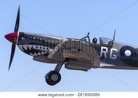 Avalon, Australia - March 3, 2013: Supermarine Spitfire Mk Viii Vh-het In Royal Australian Air Force