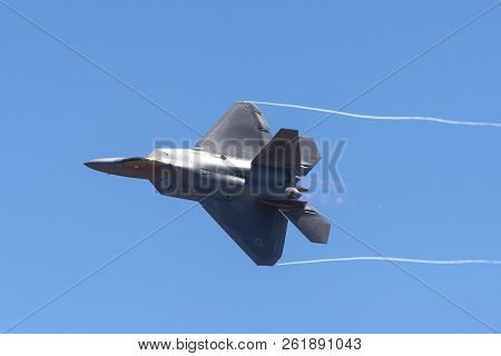 Avalon, Australia - March 3, 2013: United States Air Force (usaf) Lockheed Martin F-22a Raptor Fifth
