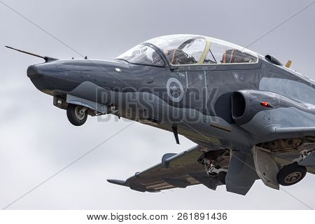Avalon, Australia - February 28, 2013: Royal Australian Air Force (raaf) Bae Hawk 127 Lead In Fighte