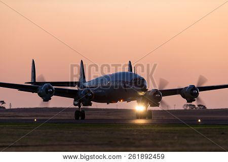 Avalon, Australia - March 1, 2013: Lockheed C-121c Super Constellation Vintage Airliner Aircraft Vh-