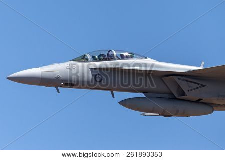 Avalon, Australia - March 2, 2013: Royal Australian Air Force (raaf) Boeing F/a-18f Super Hornet Mul
