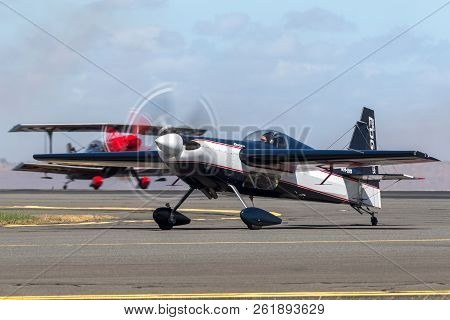 Avalon, Australia - March 2, 2013: Melissa Andrzejewski Flying An Edge 540 Aerobatic Aircraft.