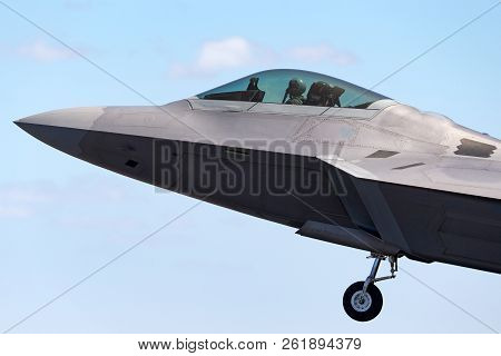 Avalon, Australia - March 2, 2013: United States Air Force (usaf) Lockheed Martin F-22a Raptor Fifth