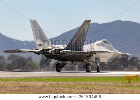Avalon, Australia - March 2, 2013: United States Air Force (usaf) Lockheed Martin F-22a Raptor Fifth