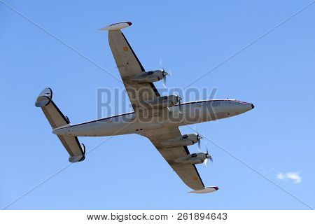 Avalon, Australia - March 2, 2013: Lockheed C-121c Super Constellation Vintage Airliner Aircraft Vh-