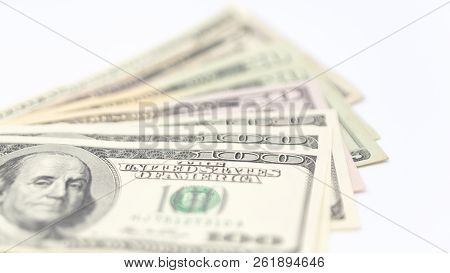 blurred waller and dollar money background like concept of success prosperity and business
