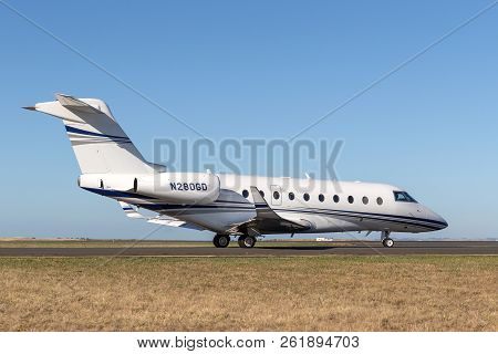 Avalon, Australia - March 3, 2013: Gulfstream Aerospace G280 Twin-engine Luxury Business Jet Aircraf